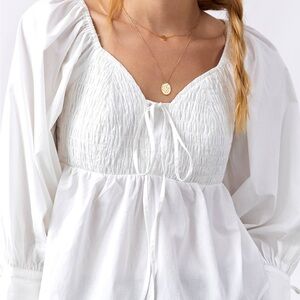 Beth Smocked Sweetheart Blouse from Anthropologie